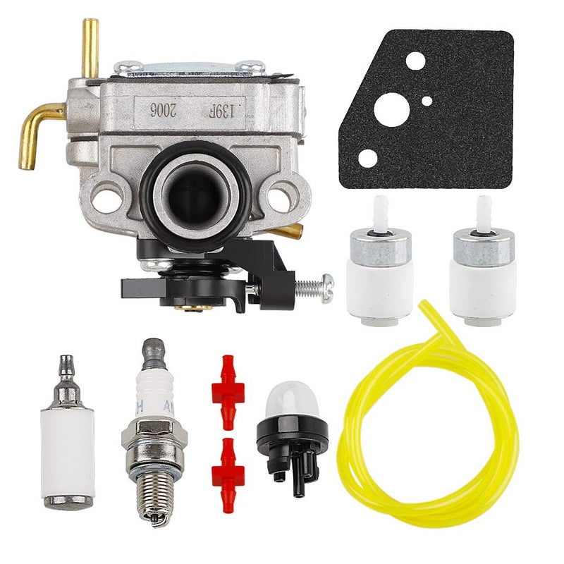 Huswell 753-08323 Carburetor for Troy-Bilt TB685EC TB635EC TB6044XP 685EC 635EC 6044XP MTD AC8 TEC Trimmer with AC04122 Fuel Line Kit 753-08319 Primer Bulb - Image 1